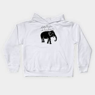 Ride bicycles not elephants Kids Hoodie